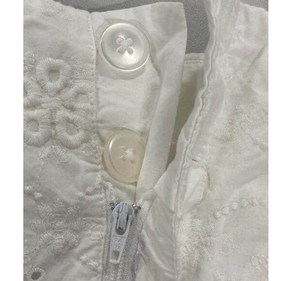 Free People Eyelet Scallop Shorts Size Small White Boho Festival - Picture 5 of 5